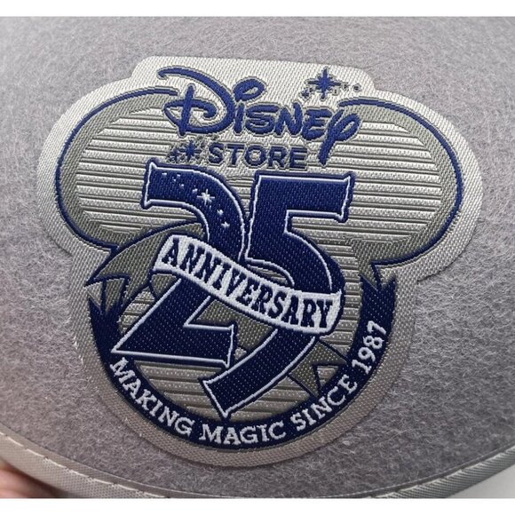 Walt Disney Store 25th Anniversary Silver Gray Mickey Mouse Ears Retro Kidcore - Picture 2 of 14